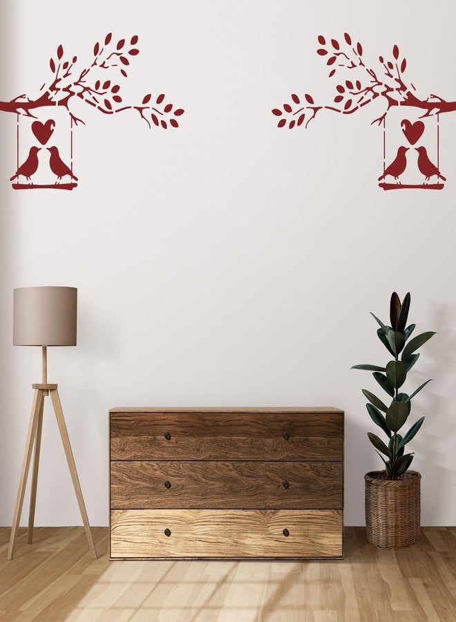 StenCart Stencil for Wall Painting Home Love Birds Reusable Wall Stencil Design for Wall Decoration(16inch x 24inch)-DIY Reusable Design Suitable for Home & Office (Pack of 1) - Image 5